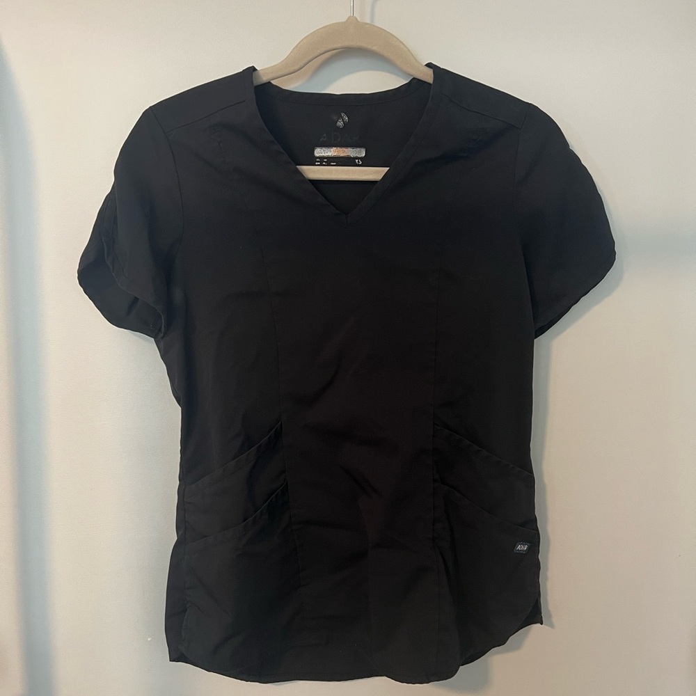 Adar Pro Black Scrub Top